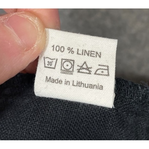 Not Perfect Linen Genova Pants Black Large - Picture 11 of 16